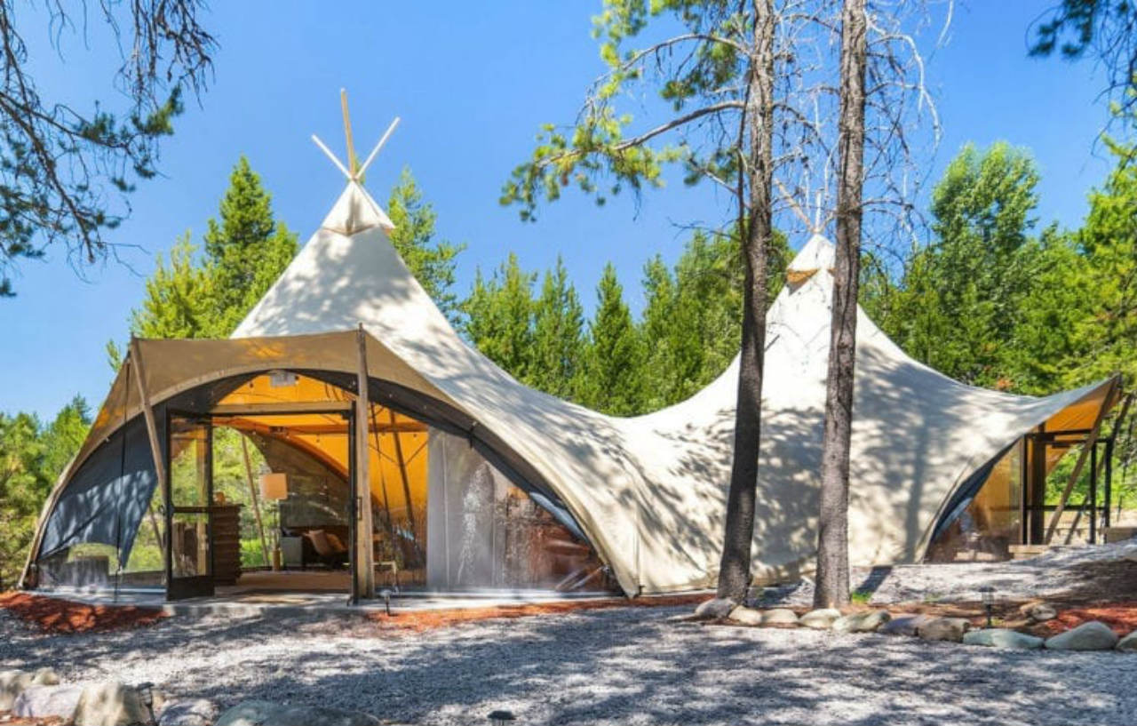 Under Canvas Glacier Coram Bagian luar foto